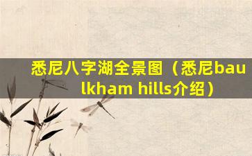 悉尼八字湖全景图（悉尼baulkham hills介绍）